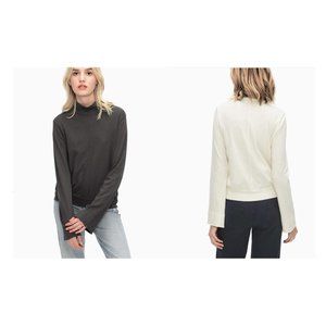 NWT Splendid Women's Mock Turtleneck White, Olive, Charcoal Sizes XS-XL $75